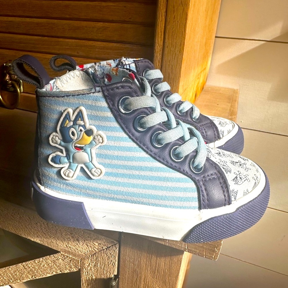 Bluey Striped Toddler High-Top Sneakers